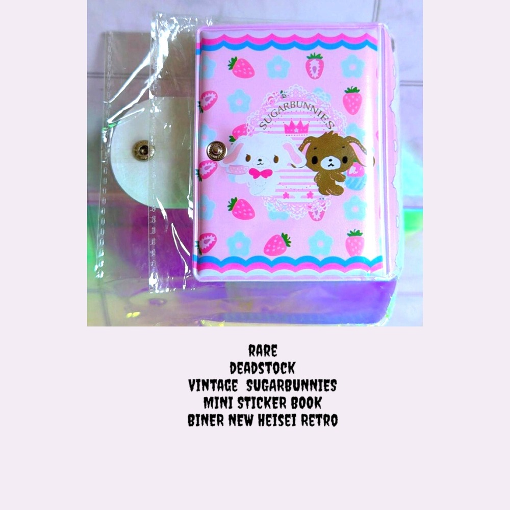 VTG. 2000s Sanrio Sugarbunnies Mini 6-Hole Snap Binder Photo Album Heisei Retro